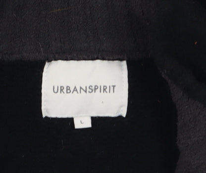 Mens UK Size L Urban Spirit Black Basic Jacket