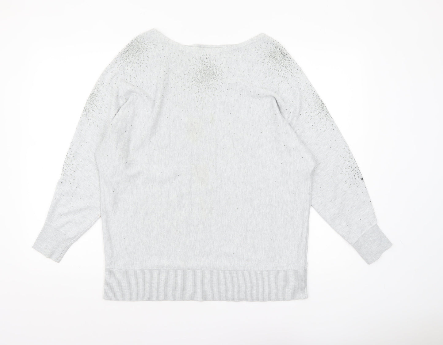 Womens UK Size M Monsoon Grey Pullover Jumper