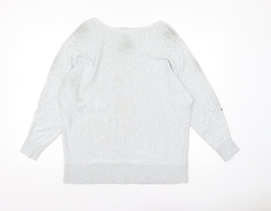 Womens UK Size M Monsoon Grey Pullover Jumper