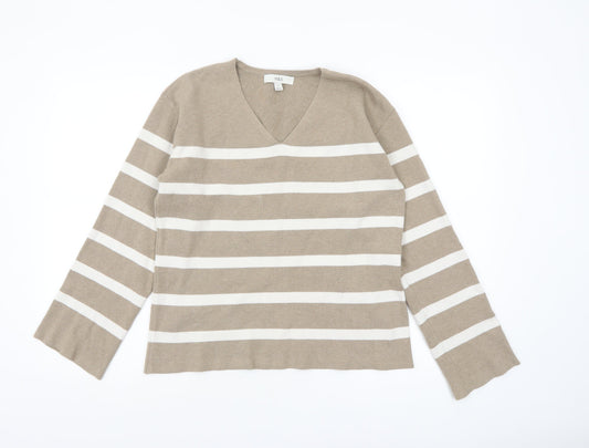 Womens UK Size M Marks and Spencer Beige Pullover Jumper