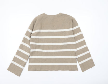 Womens UK Size M Marks and Spencer Beige Pullover Jumper