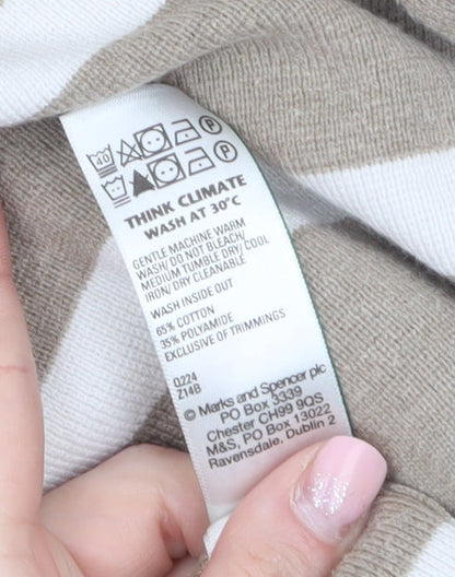 Womens UK Size M Marks and Spencer Beige Pullover Jumper