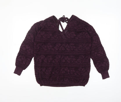 Womens UK Size 14 NEXT Purple Pullover Jumper