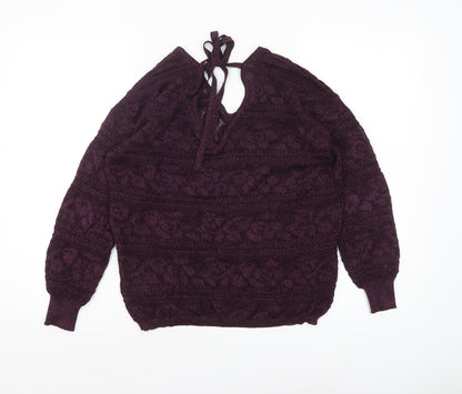 Womens UK Size 14 NEXT Purple Pullover Jumper