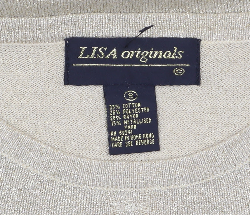 Womens UK Size S LISA originals Beige Pullover Jumper