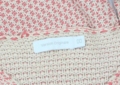 Womens UK Size 2XS Version Originale Beige Cardigan Jumper