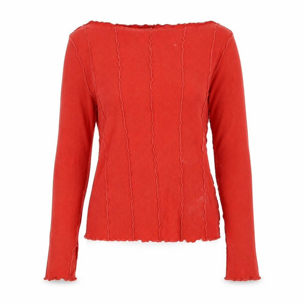 Womens UK Size XS Monki Red Basic T-Shirt