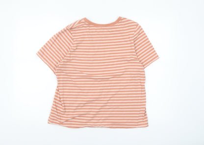 Womens UK Size 16 George Pink Basic T-Shirt