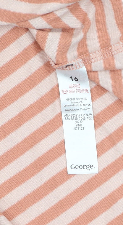 Womens UK Size 16 George Pink Basic T-Shirt