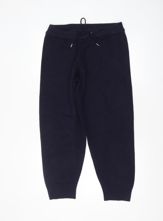 Womens UK Size L Zara Regular Fit Jogger Blue Trousers