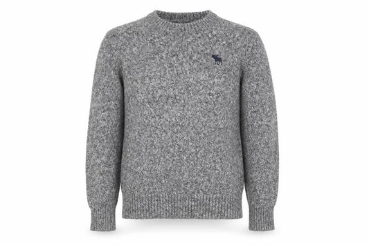 Abercrombie & Fitch Kids Boys Grey Crew Neck Jumper Size 10 Cotton Blend