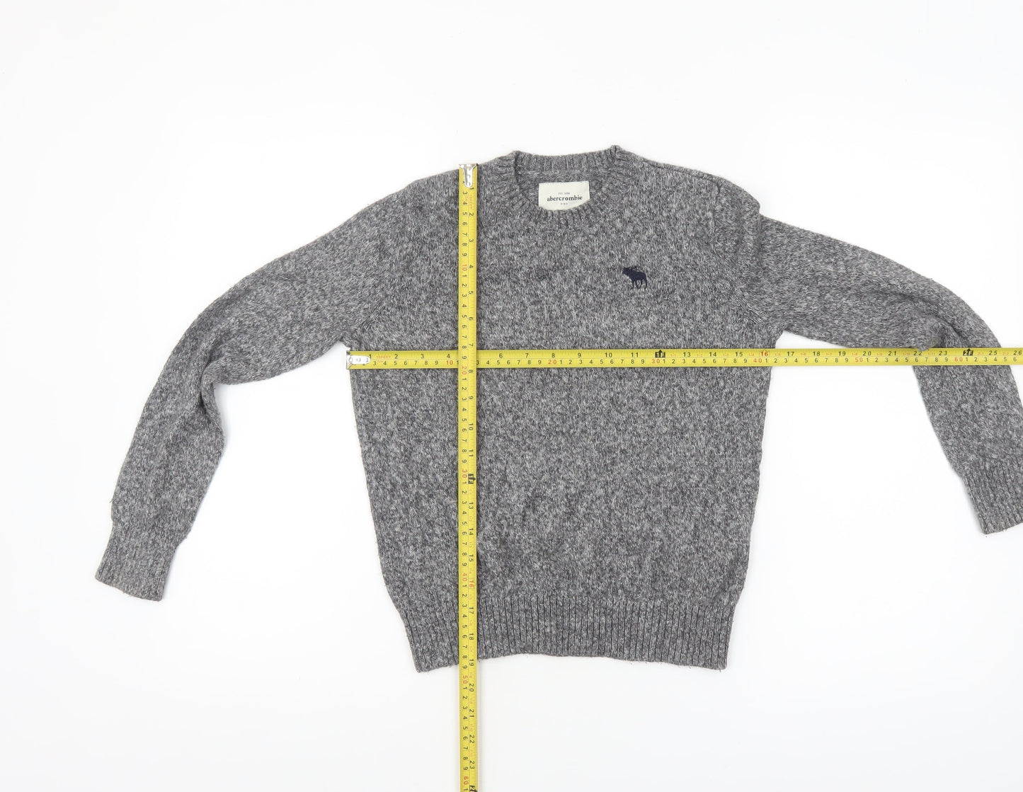 Boys UK Size 10 Years Abercrombie Grey Pullover Jumper