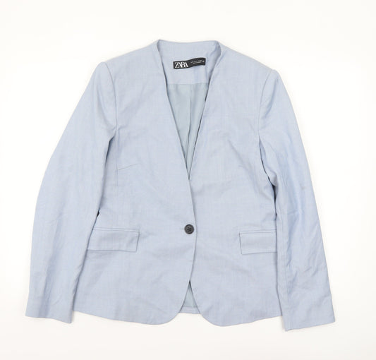 Womens UK Size 12 Zara Regular Blue Blazer