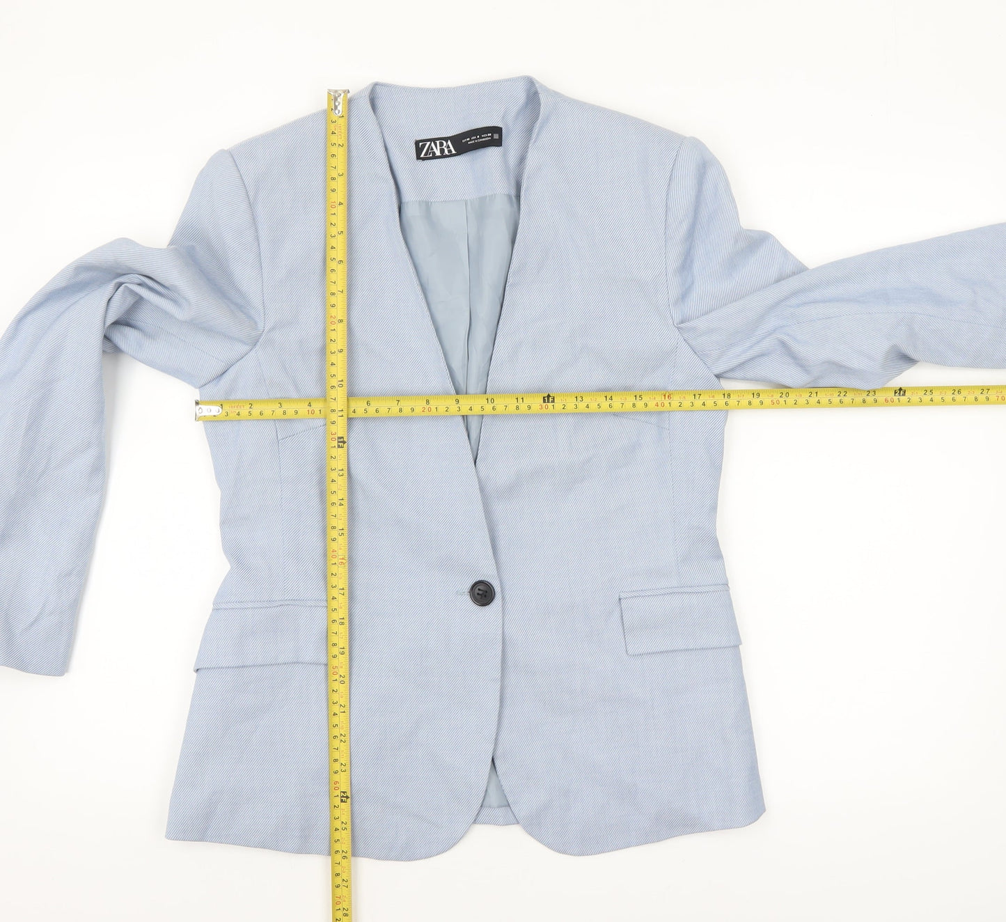 Womens UK Size 12 Zara Regular Blue Blazer