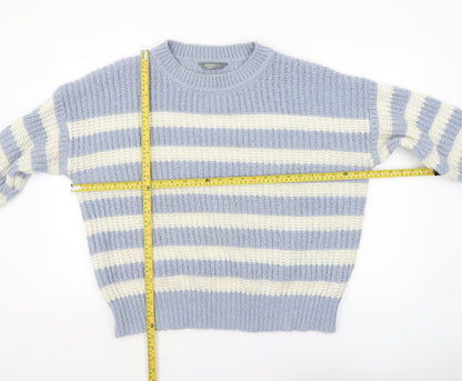 Womens UK Size 16/18 Nutmeg Blue Pullover Jumper