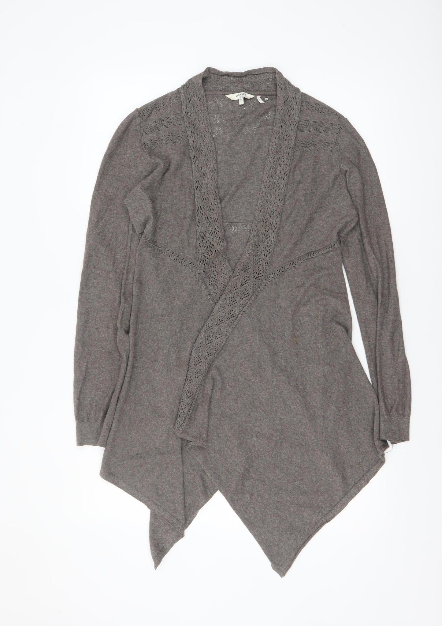 Womens UK Size 12 FatFace Brown Cardigan Jumper