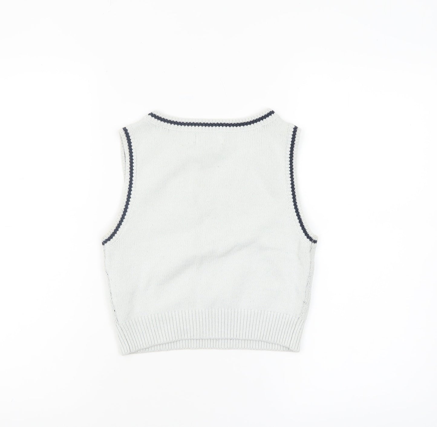Womens UK Size XS Hollister White Vest Jumper