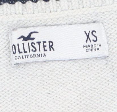 Womens UK Size XS Hollister White Vest Jumper