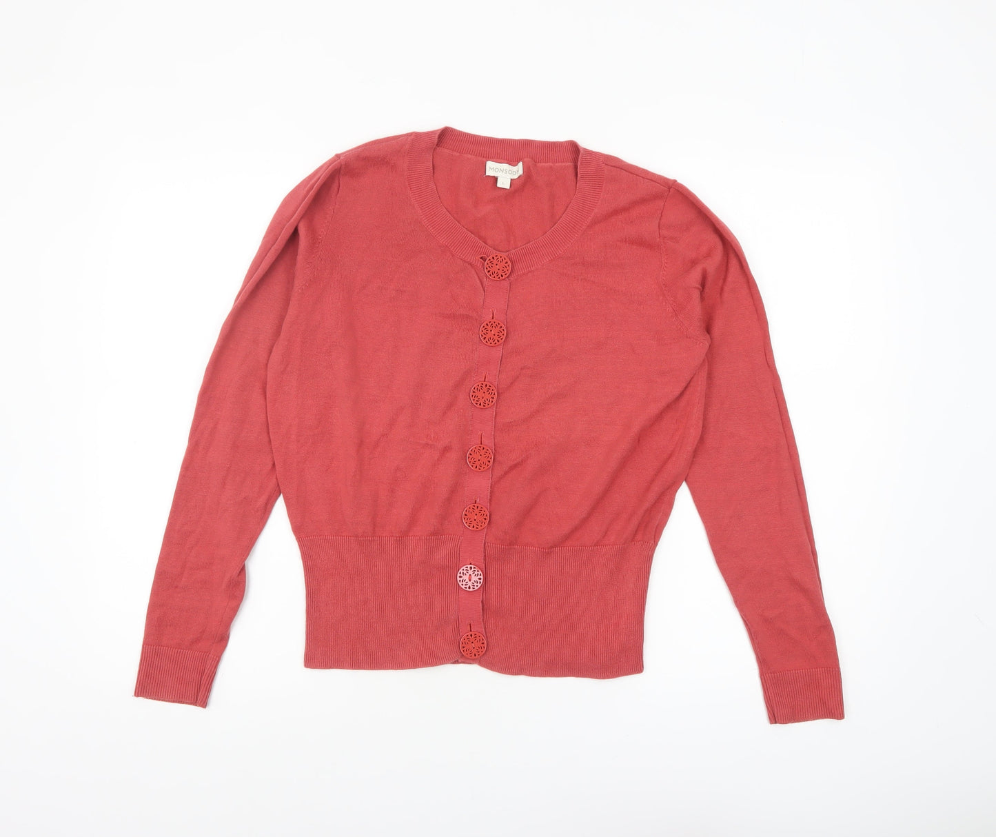 Womens UK Size L Monsoon Red Cardigan Jumper