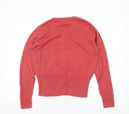 Womens UK Size L Monsoon Red Cardigan Jumper