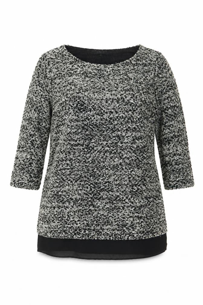 Womens UK Size 16 Soon Black Tunic Blouse