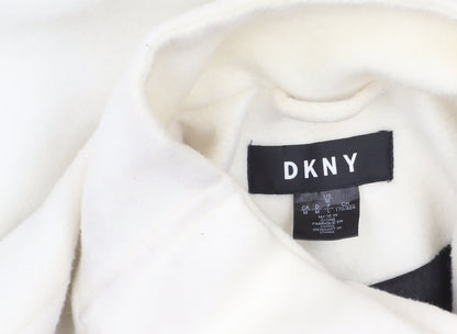Womens UK Size 12 DKNY Ivory Overcoat