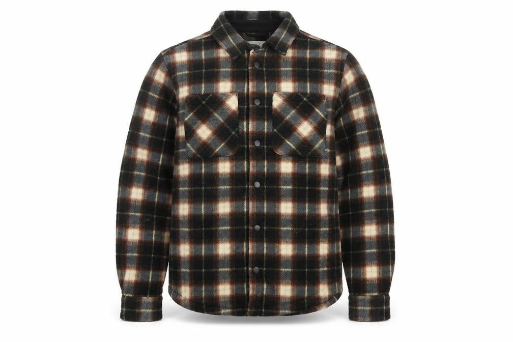Marks and Spencer Men's Brown Check Flannel Jacket Size S Casual