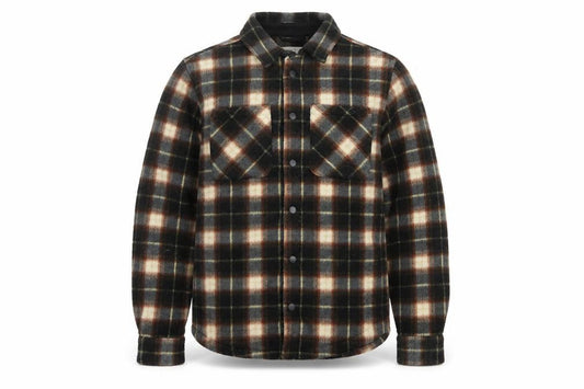 Marks and Spencer Men's Brown Check Flannel Jacket Size S Casual