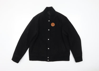 Mens UK Size M Uniqlo Black Varsity Jacket