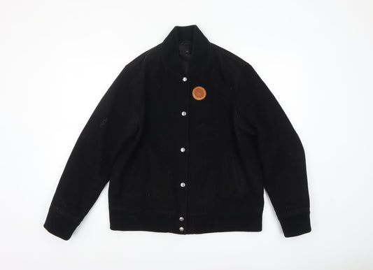 Mens UK Size M Uniqlo Black Varsity Jacket