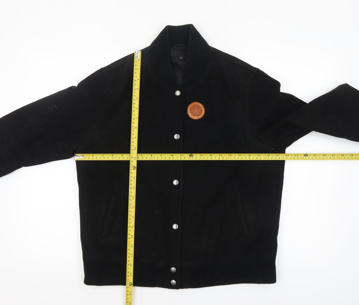 Mens UK Size M Uniqlo Black Varsity Jacket