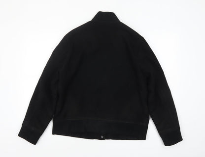 Mens UK Size M Uniqlo Black Varsity Jacket