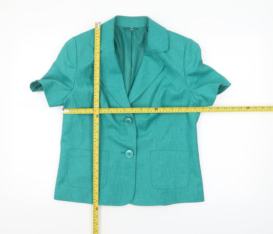 Womens UK Size 12 EWM Regular Green Blazer