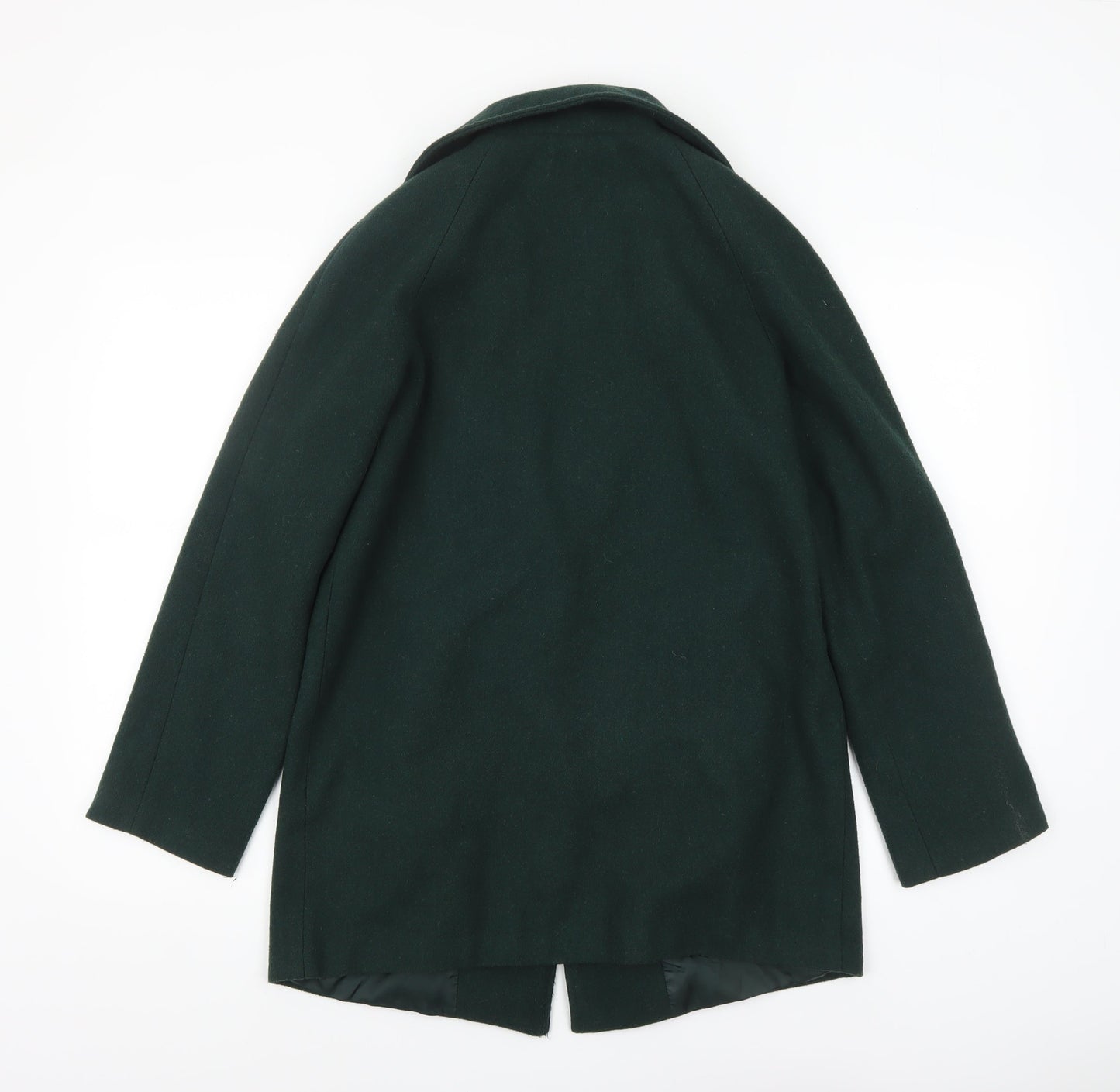 Miss Selfridge Women’s Green Wool Blend Mid-Length Coat UK 8