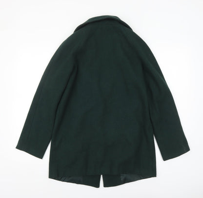 Miss Selfridge Women’s Green Wool Blend Mid-Length Coat UK 8