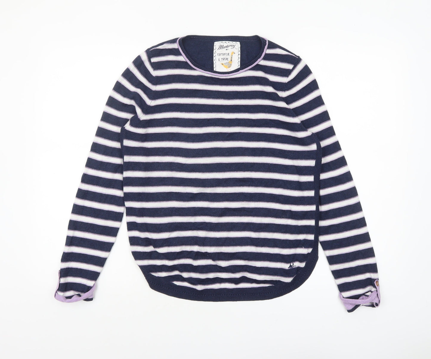 Womens UK Size 12 Mantaray Blue Pullover Jumper