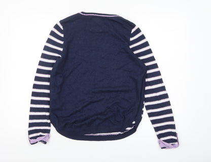 Womens UK Size 12 Mantaray Blue Pullover Jumper