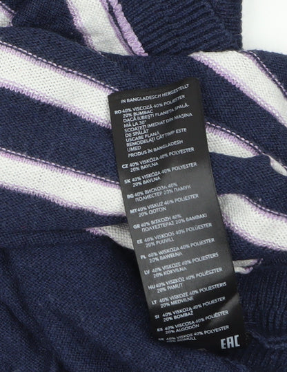 Womens UK Size 12 Mantaray Blue Pullover Jumper