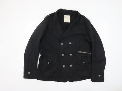 Mens UK Size L Burton Black Pea Coat