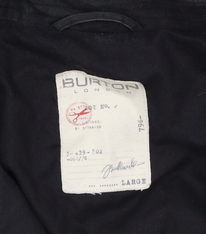 Mens UK Size L Burton Black Pea Coat