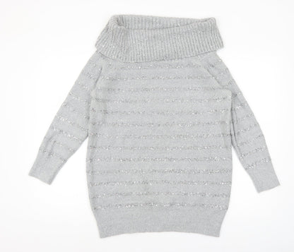 Womens UK Size M Wallis Grey Pullover Jumper