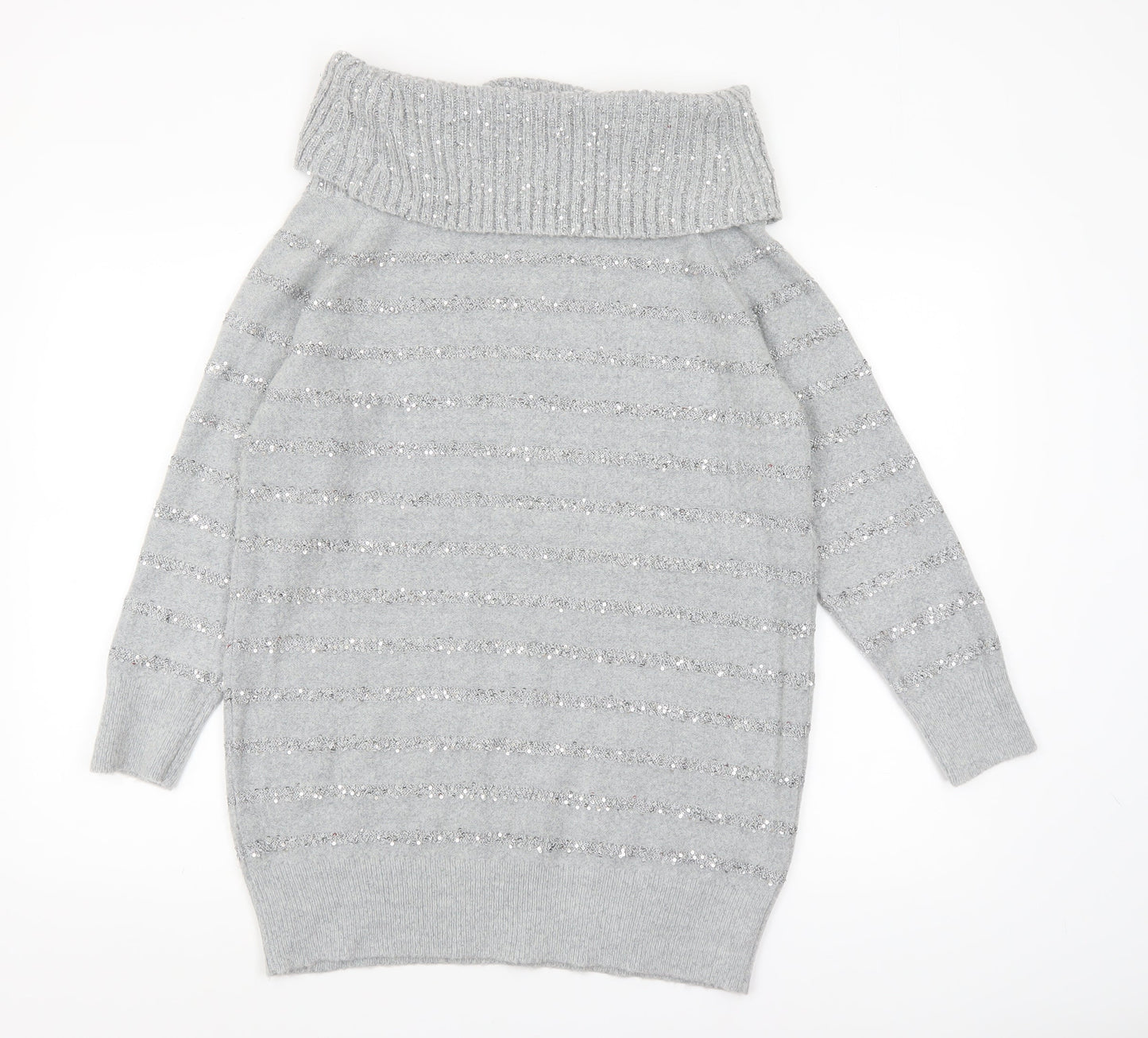 Womens UK Size M Wallis Grey Pullover Jumper