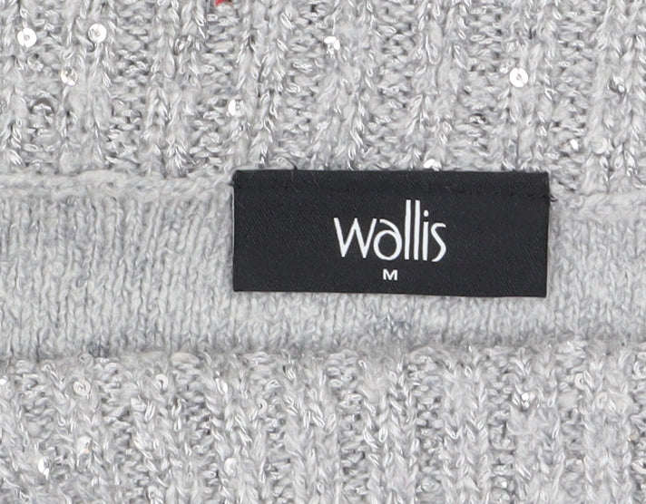 Womens UK Size M Wallis Grey Pullover Jumper