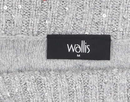 Womens UK Size M Wallis Grey Pullover Jumper