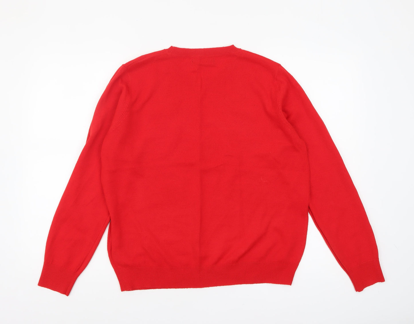 Womens UK Size L Marks and Spencer Red Pullover Jumper