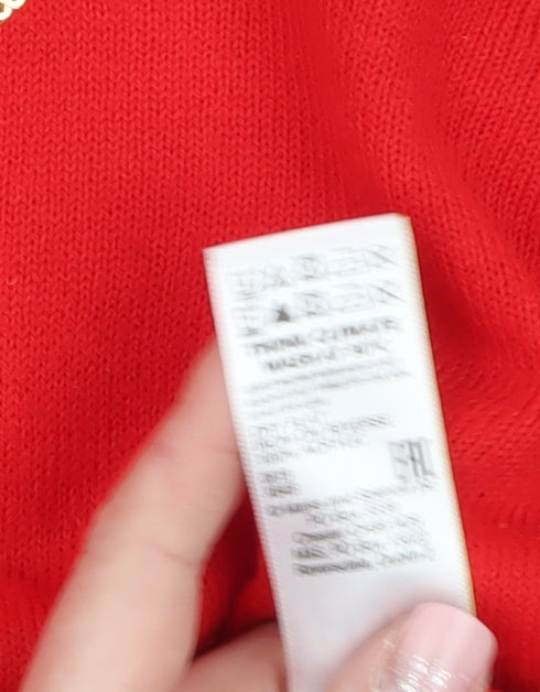 Womens UK Size L Marks and Spencer Red Pullover Jumper