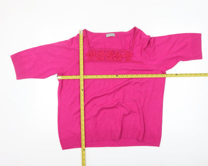 Womens UK Size 20 Marks and Spencer Pink Pullover Jumper