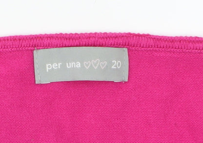 Womens UK Size 20 Marks and Spencer Pink Pullover Jumper