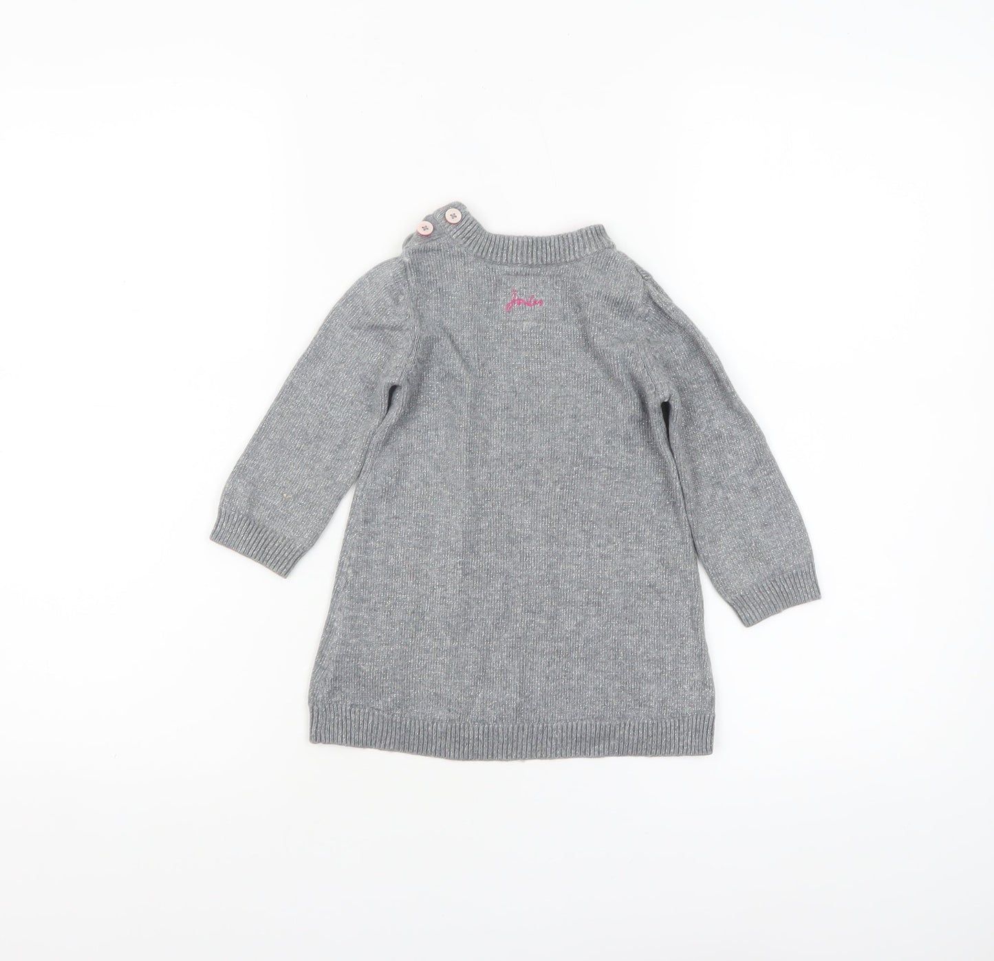 Girls UK Size 9-12 Months Joules Grey Pullover Jumper