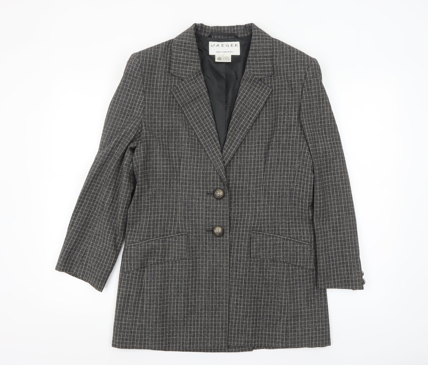 Womens UK Size 8 Jaeger Regular Grey Blazer